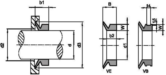 VE VB seal, V-Ring